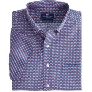 Vineyard Vines Button-down: American Flag Whales